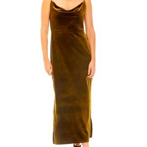 Taylor Women's Sleeveless Cami Cowl Neck Solid Velvet Dress Size 12